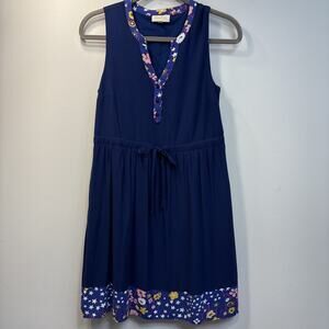 MODCLOTH Navy Stars Flowers Retro Shift Dress Small